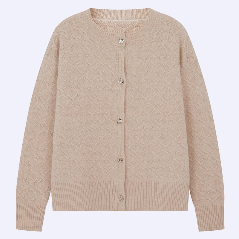 ML2203 Cardigan en tricot fin à col rond pour femme début printemps automne ML2203